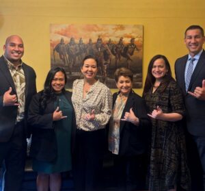 Photo: OHA Staff and Trustees in DC with Representative Jill Tokuda