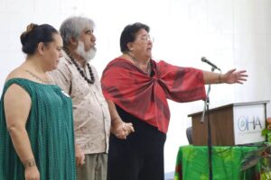 Photo: Kupuna speak at the Aina Summit
