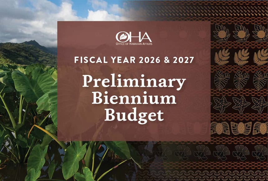OHA Fiscal Year 2026 & 2027 - Preliminary Biennium Budget