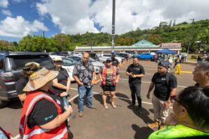 Photo: OHA and Hawaiian Council Staff meet with first responders