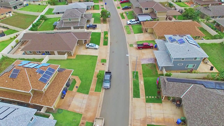 Photo: Aerial View of a Housing Development